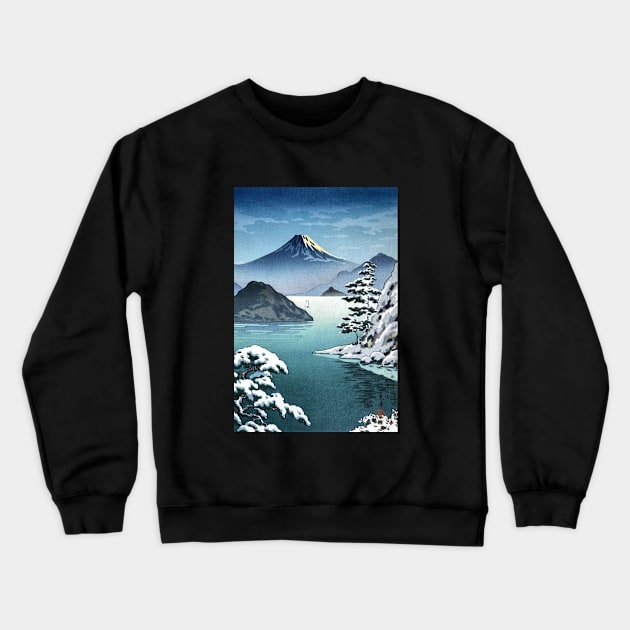 Fuji from Mitsuhama in Snow by Tsuchiya Koitsu Crewneck Sweatshirt by Takeda_Art